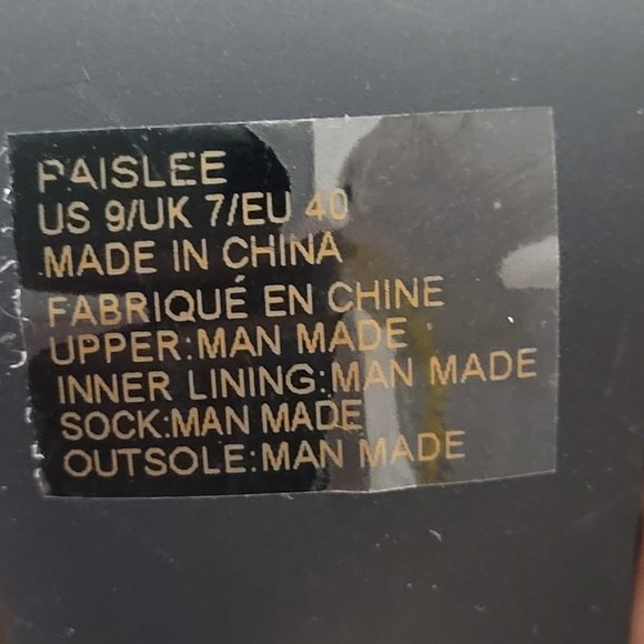 👠Shoe Dazzle 5" Cone Heel Black Paislee Sandals Shoes Size: 9 - Picture 7 of 8